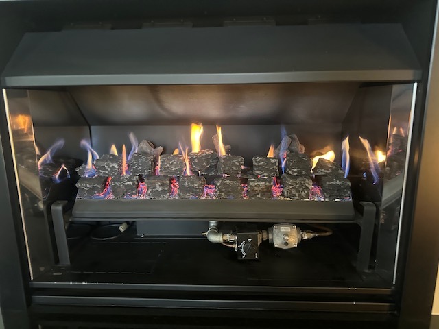 Gas fire during service